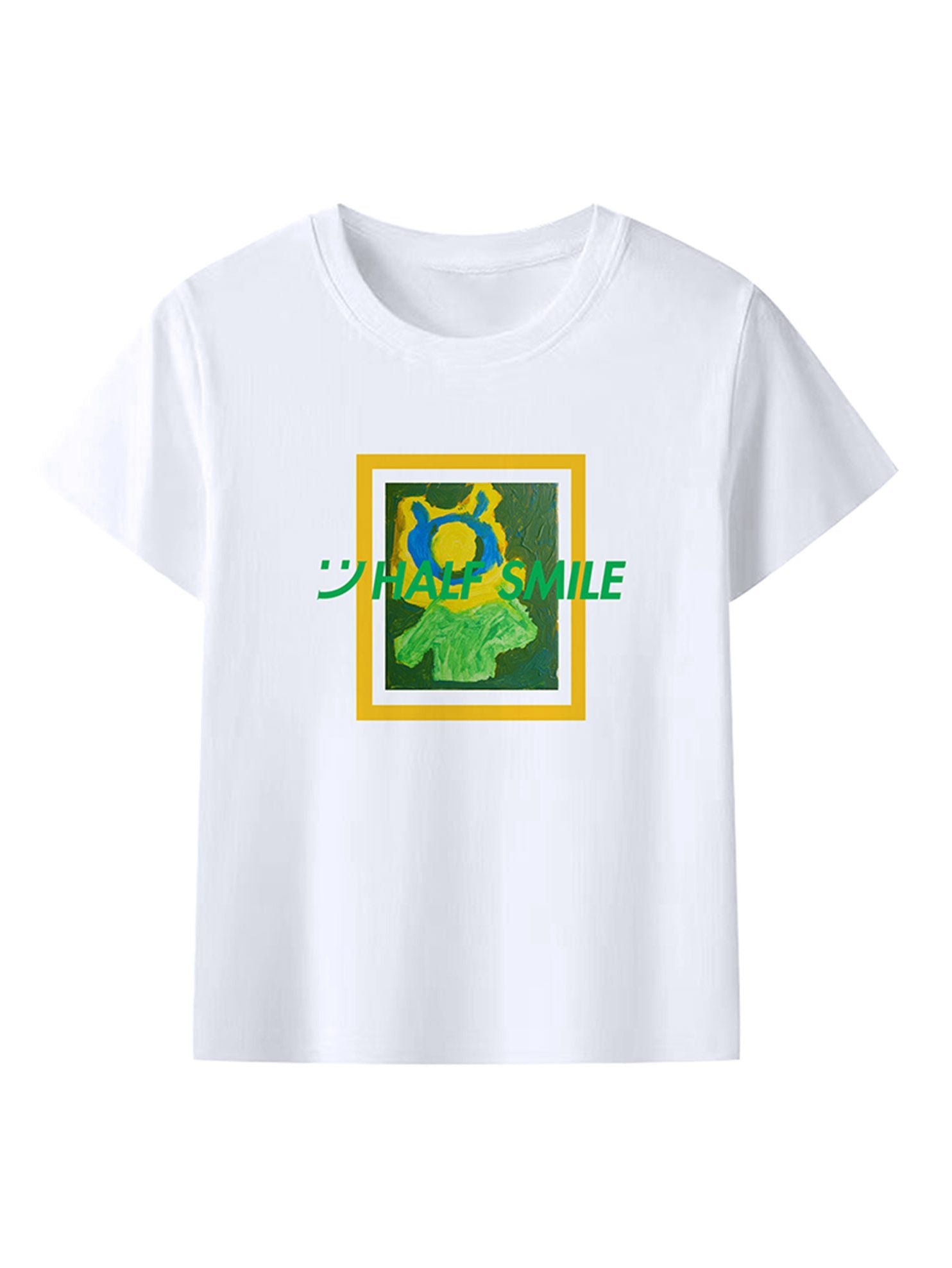 Half Smile Original Autistic Art Streetwear Tee